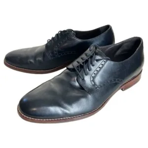Johnston Murphy 1850 Mens Shoes Size 12 M Black Leather Oxford Brogue Derby Nice