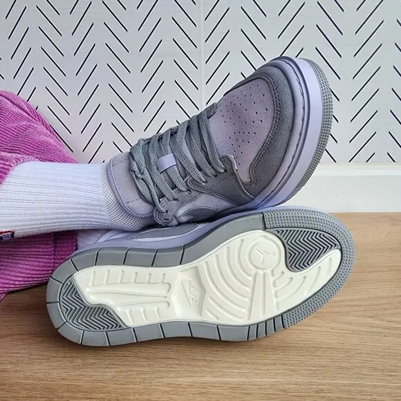 🤩Jordan 1 Elevate Low Women Shoes Sz 9.5 Stealth DH7004-005 Platform lavender