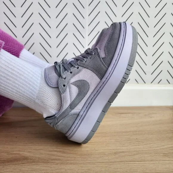 🤩Jordan 1 Elevate Low Women Shoes Sz 9.5 Stealth DH7004-005 Platform lavender