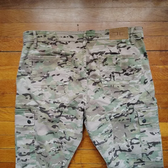 Jordan Craig Sean Stacked Jeans Camo Cargo Pants 36 Flare Mens Long Flared Pant