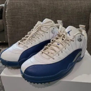 Jordan Men's White and Blue Golf Shoes