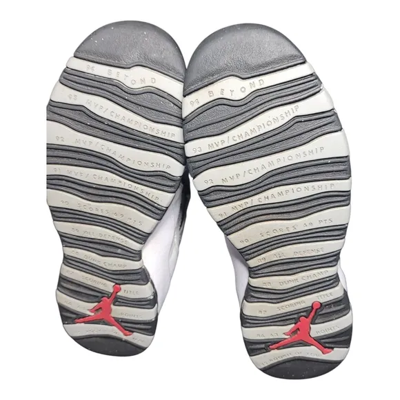 Jordan Retro 10 Steel 2013 Sz 6Y White Black Grey OG 310806-103 Wmns 7.5 SB11