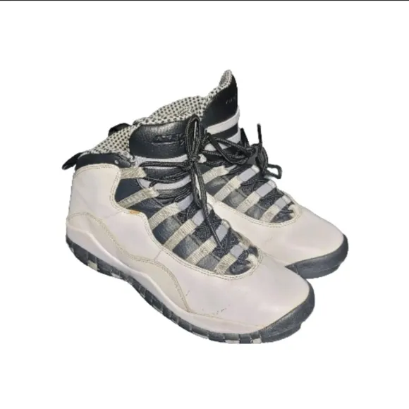 Jordan Retro 10 Steel 2013 Sz 6Y White Black Grey OG 310806-103 Wmns 7.5 SB11