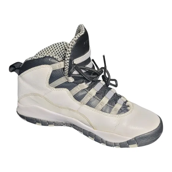 Jordan Retro 10 Steel 2013 Sz 6Y White Black Grey OG 310806-103 Wmns 7.5 SB11
