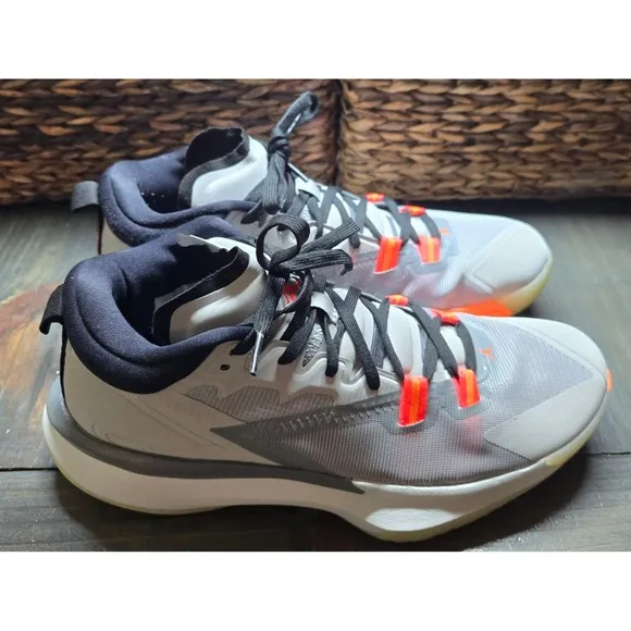 Jordan Zion 1 Basketball Shoes Performance Athletic Sneakers Gray Orange Size 12