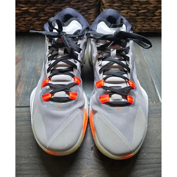 Jordan Zion 1 Basketball Shoes Performance Athletic Sneakers Gray Orange Size 12