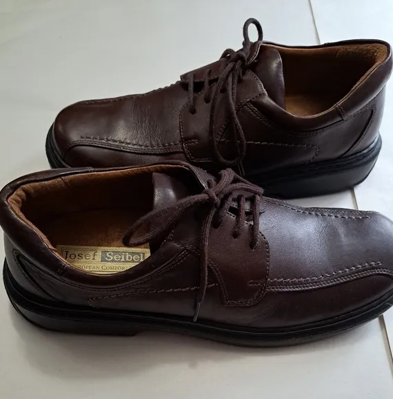 Josef Siebel Classic Brown Leather Lace Up Oxford    Size 11.5 (45)EUR