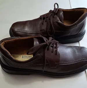 Josef Siebel Classic Brown Leather Lace Up Oxford    Size 11.5 (45)EUR