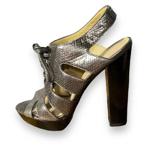 Just in 💫| Coach Moreen Metallic Bronze High Chunky Heels SZ 8.5