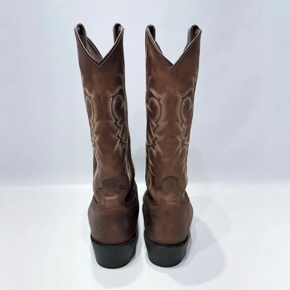 Justin 2551 Stampede 13&quot; Brown Leather Western Boots Men 11D - Very Minimal Wear