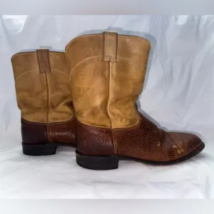 Justin 3425 Mens Western Cowboy Two Tone Boots Size 11 D