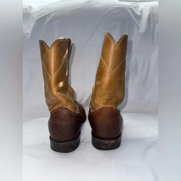 Justin 3425 Mens Western Cowboy Two Tone Boots Size 11 D