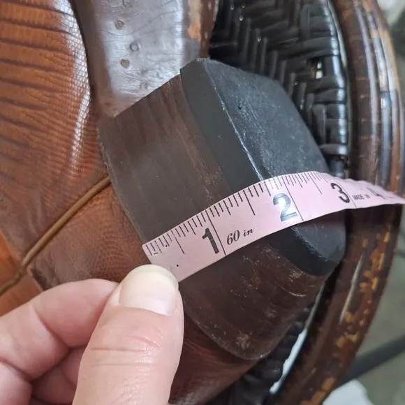 Justin Cowboy Boots Lizard Skin / Leather Men Sz 9 1/2