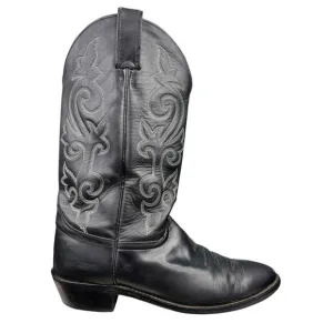Justin Men’s Black Leather Narrow Western Cowboy Boot Size US 13 B