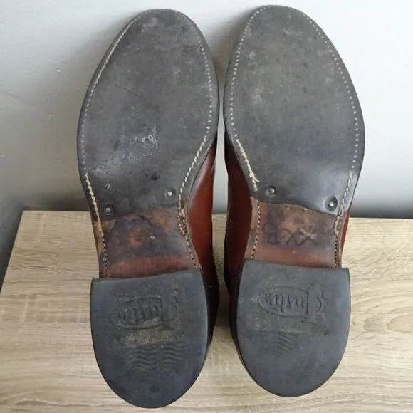 Justin 3802 Men Roper Boots Size 7 1/2C Made In the USA