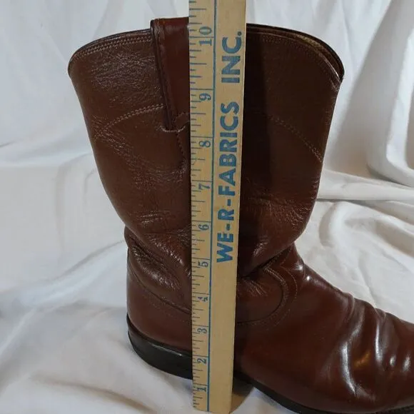 Justin 3802 Men Roper Boots Size 7 1/2C Made In the USA