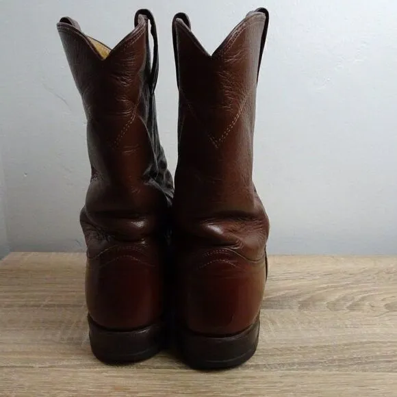 Justin 3802 Men Roper Boots Size 7 1/2C Made In the USA