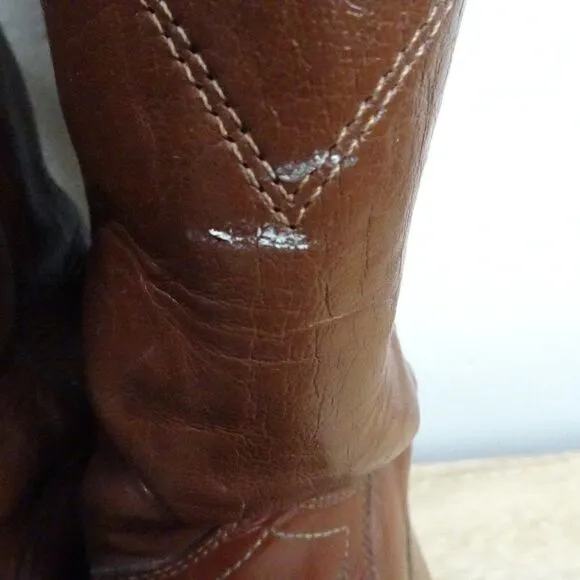 Justin 3802 Men Roper Boots Size 7 1/2C Made In the USA
