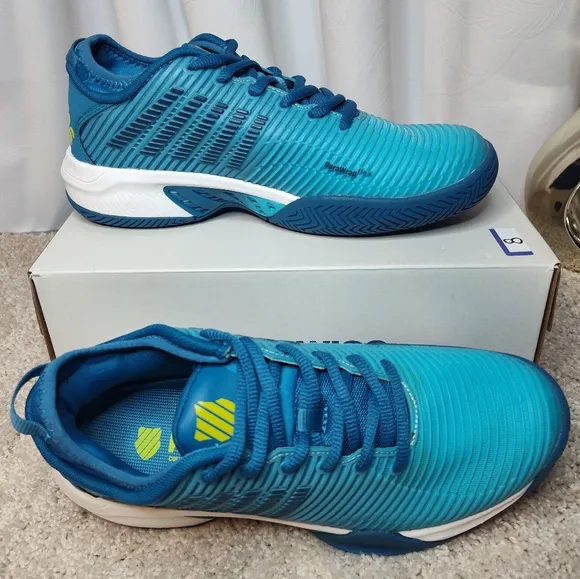 K-Swiss Blue Athletic Shoes Gradient Design