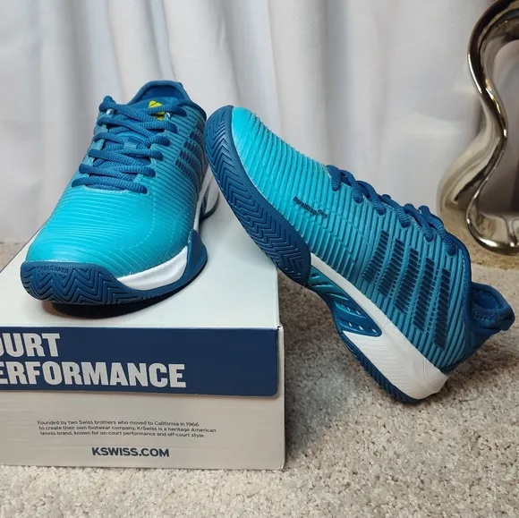 K-Swiss Blue Athletic Shoes Gradient Design