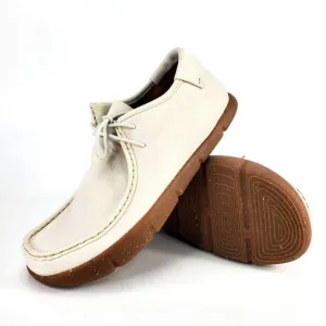KALSO Earth Shoe Darby Mens Negative Heel Color Chalk White Size 10.5‎ Rare New