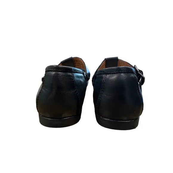 Kalso Earth Shoes Faroe Lotus Black Leather Buckle Shoes 7.5