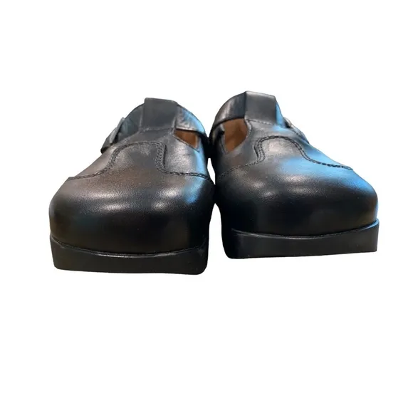 Kalso Earth Shoes Faroe Lotus Black Leather Buckle Shoes 7.5