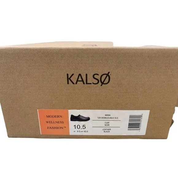 Kalso Earth Shoes Mana Slip On Black Noir Leather 10.5 UK 9.5 EUR 43.5