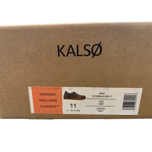Kalso Earth Shoes Mana Slip On Grey Leather 11 UK 10 EUR 44