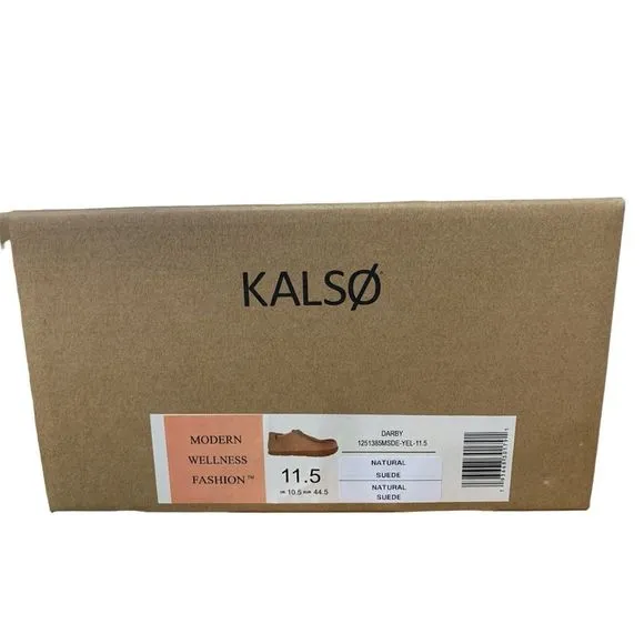 Kalso Earth Tie Shoes Darby Natural Suede Shoes 11.5