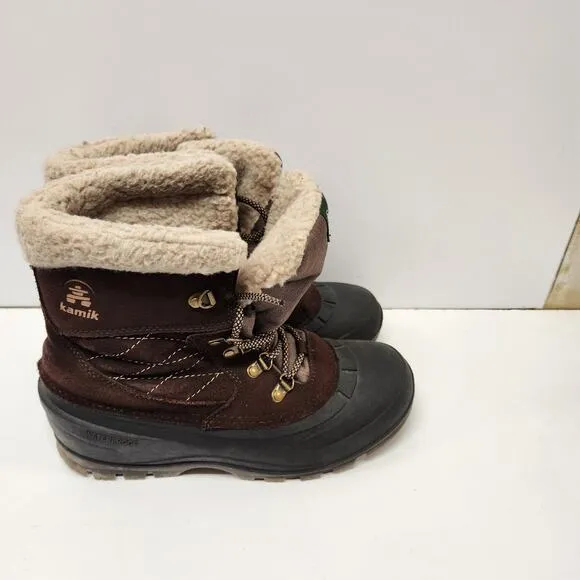 Kamik women's Insulated brown winter boots sz 9