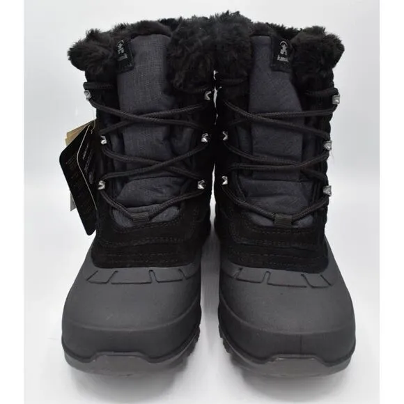 Kamik Womens Size 9 Snowbound Black Waterproof Insulated Suede Winter Pac Boots