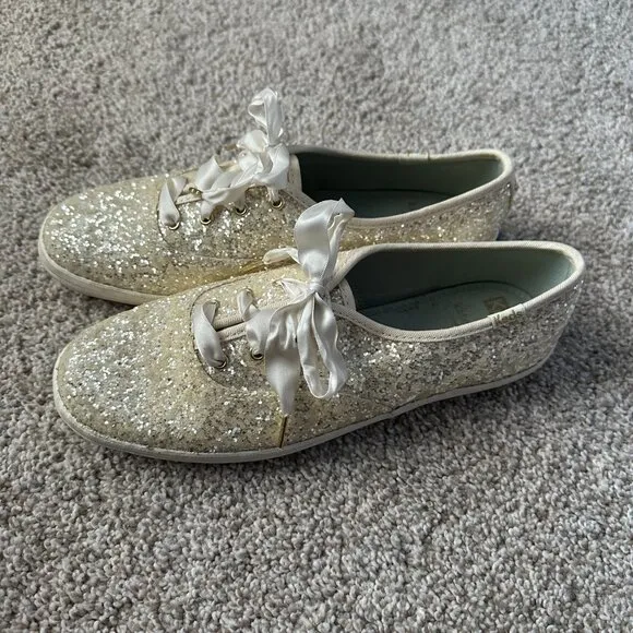 keds x kate spade champion glitter sneakers 🤍 7.5