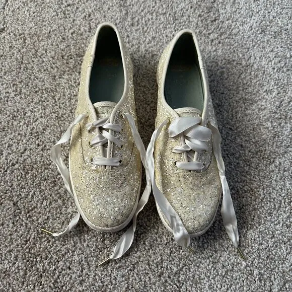 keds x kate spade champion glitter sneakers 🤍 7.5