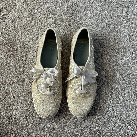 keds x kate spade champion glitter sneakers 🤍 7.5