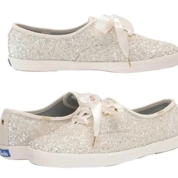 keds x kate spade champion glitter sneakers 🤍 7.5