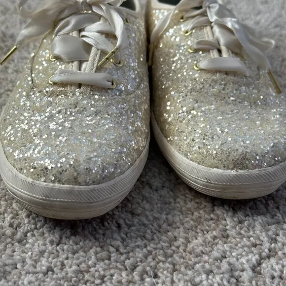 keds x kate spade champion glitter sneakers 🤍 7.5