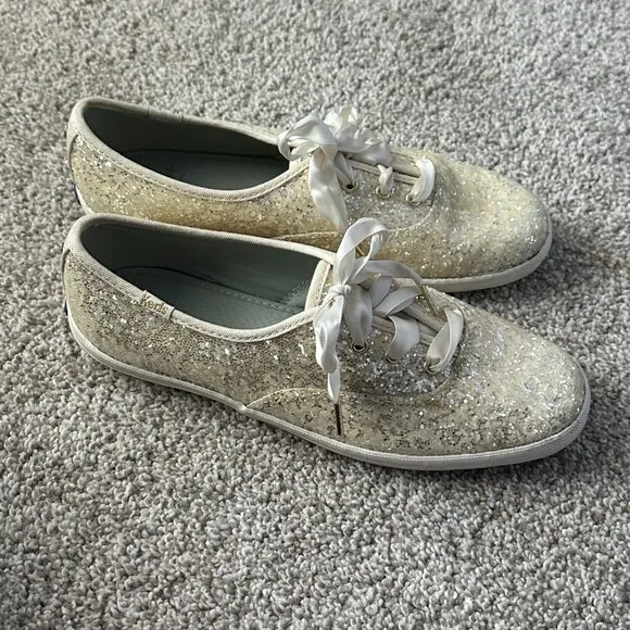 keds x kate spade champion glitter sneakers 🤍 7.5