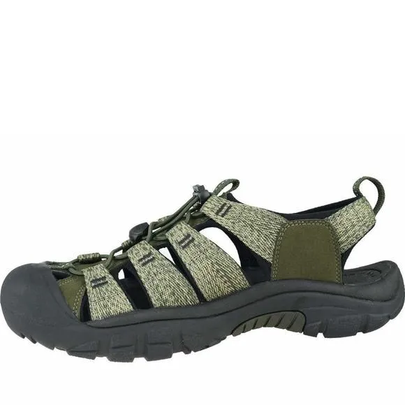 KEEN MEN'S NEWPORT H2 CLOSED TOE WATER SANDALS, FOREST NIGHT/BLACK, 9.5