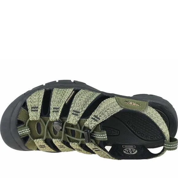 KEEN MEN'S NEWPORT H2 CLOSED TOE WATER SANDALS, FOREST NIGHT/BLACK, 9.5