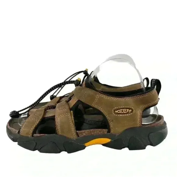 Keen mens sandals 9.5 40 brown nubuck leather outdoors walking gorpcore hiking
