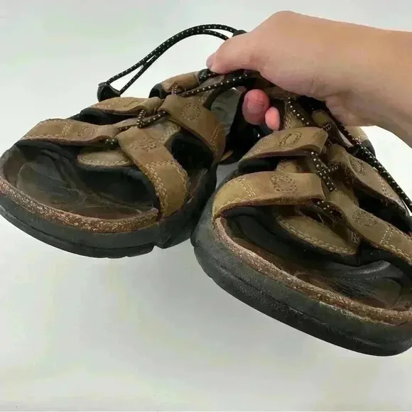 Keen mens sandals 9.5 40 brown nubuck leather outdoors walking gorpcore hiking
