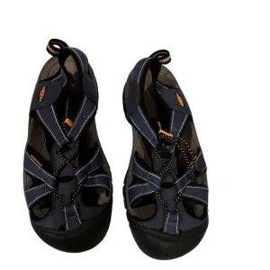 Keen Newport Sandals Closed Toe Sandals Navy Bungee Tie Size 7.5