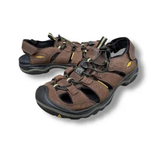 Keen Rialto Closed Toe Waterproof Brown Leather Sandals Men's size 8.5