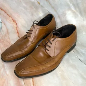 Kenneth Cole Men’s Shoes Cognac Brown 10M Leather Extra Distance Dress Oxford