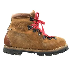 Kinney Vintage 70s Unisex M6.5 W8 Colorado Brown Leather Hiking Boots ITALY