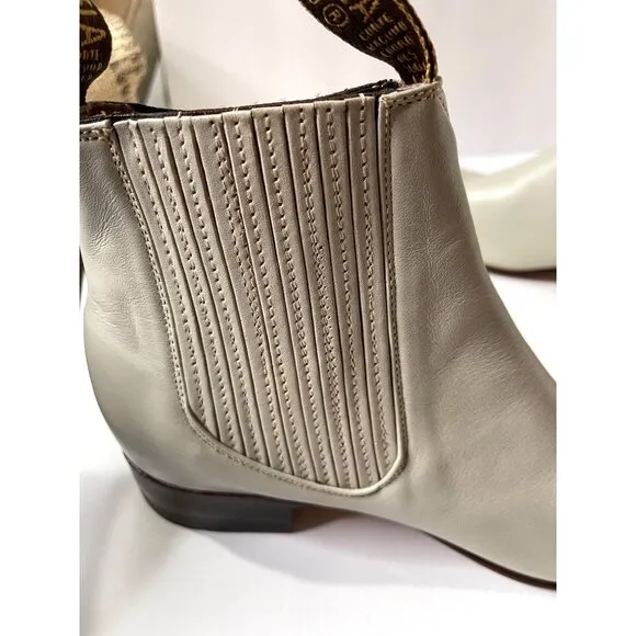 Lara La Espuela Botines Stone Leather Ankle Boots Men Size 8.5 Mexican Cowboy