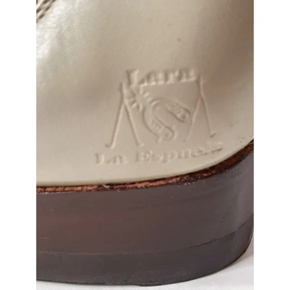 Lara La Espuela Botines Stone Leather Ankle Boots Men Size 8.5 Mexican Cowboy