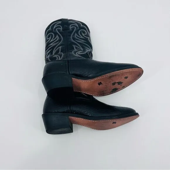Laredo Boots Black All Man Made Western Size 7