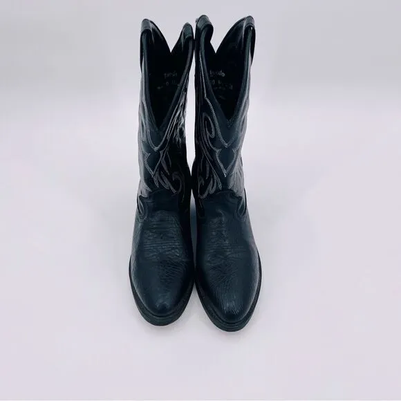 Laredo Boots Black All Man Made Western Size 7